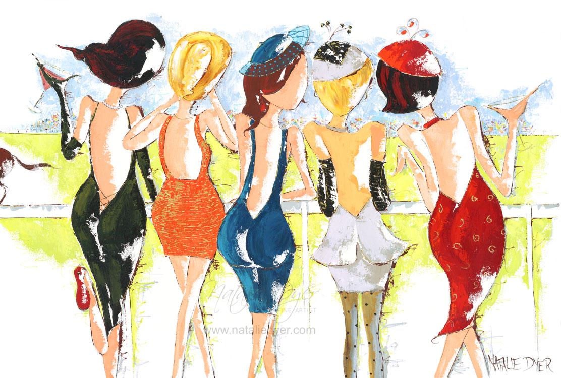 Ladies Day at the Races, a limited edition fine art print by Natalie Dyer, French Connection series, Sunshine Coast Australia