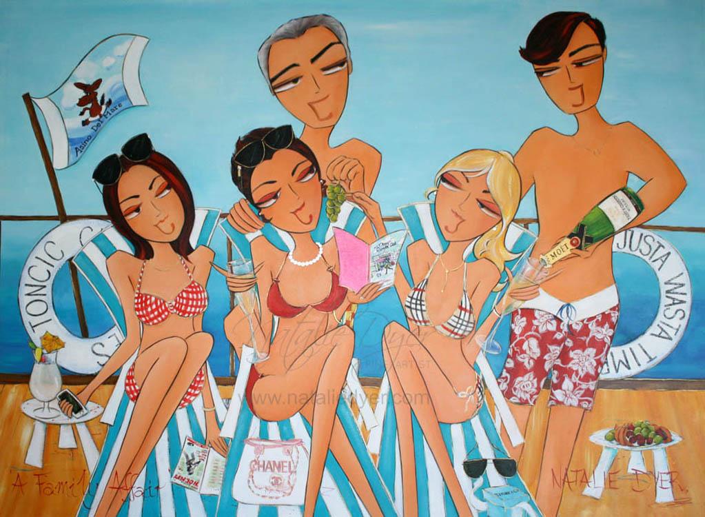 A Family Affair, commission painting by Natalie Dyer