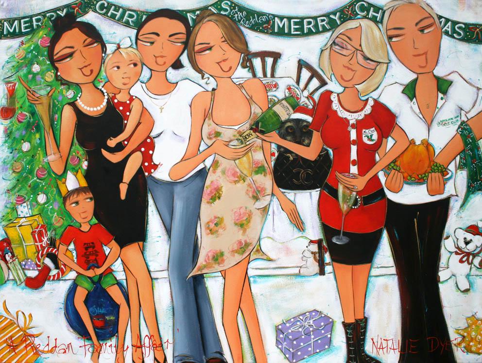 A Reddan Family Affair, commission painting by Natalie Dyer