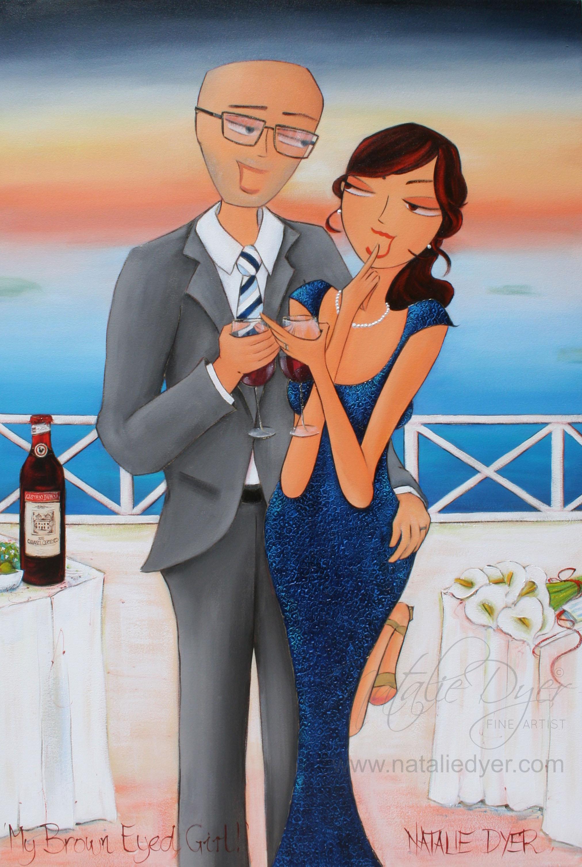 My Brown Eyed Girl, commission painting by Natalie Dyer