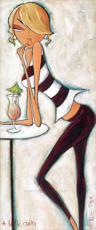 A Little Cheeky, a limited edition fine art print by Natalie Dyer, Women with Attitude series, Sunshine Coast Australia