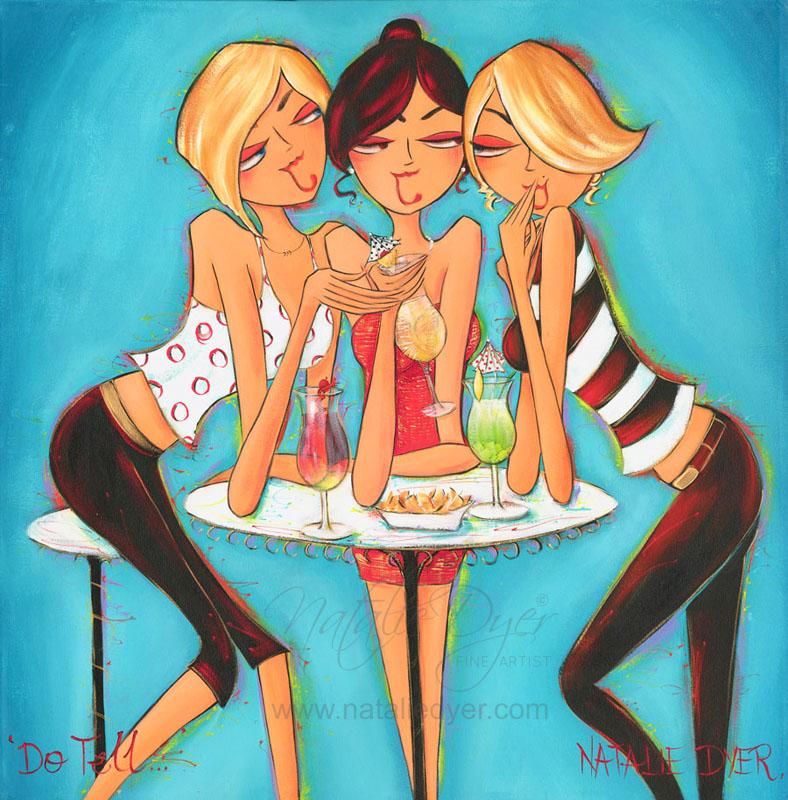 Do Tell, a limited edition fine art print by Natalie Dyer, Women with Attitude series, Sunshine Coast Australia