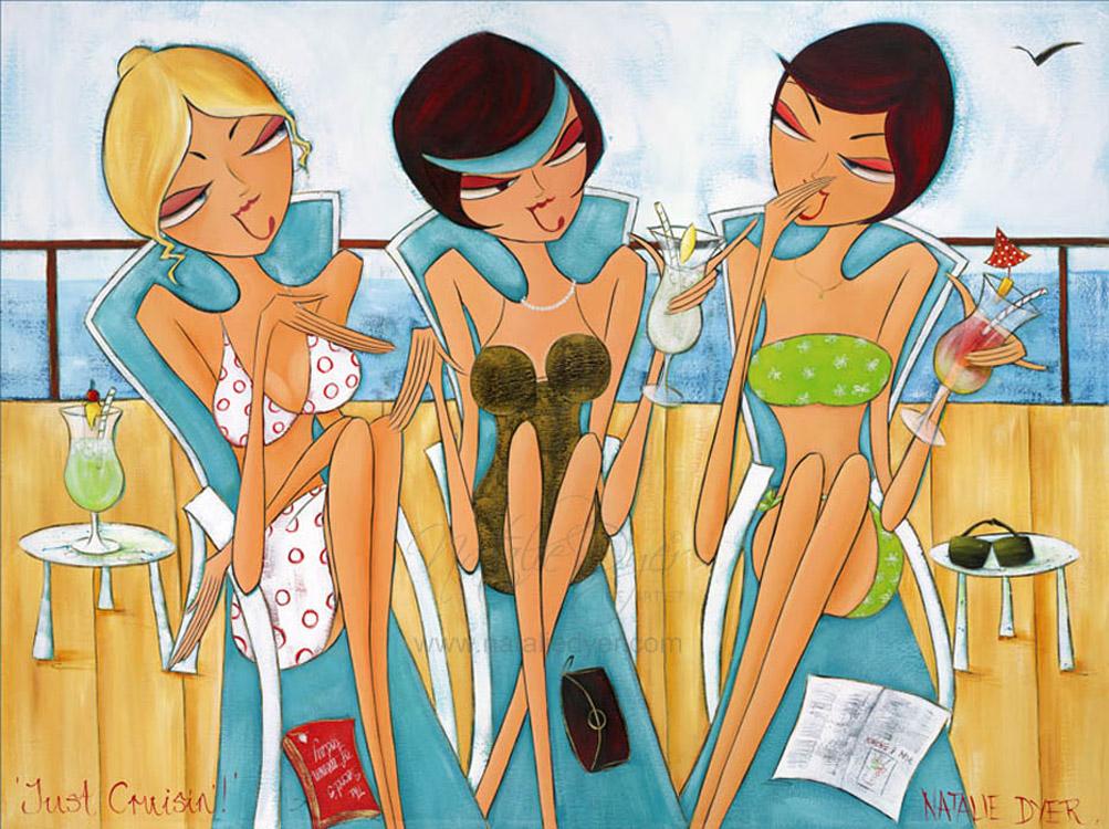 Just Cruisin, a limited edition fine art print by Natalie Dyer, Women with Attitude series, Sunshine Coast Australia