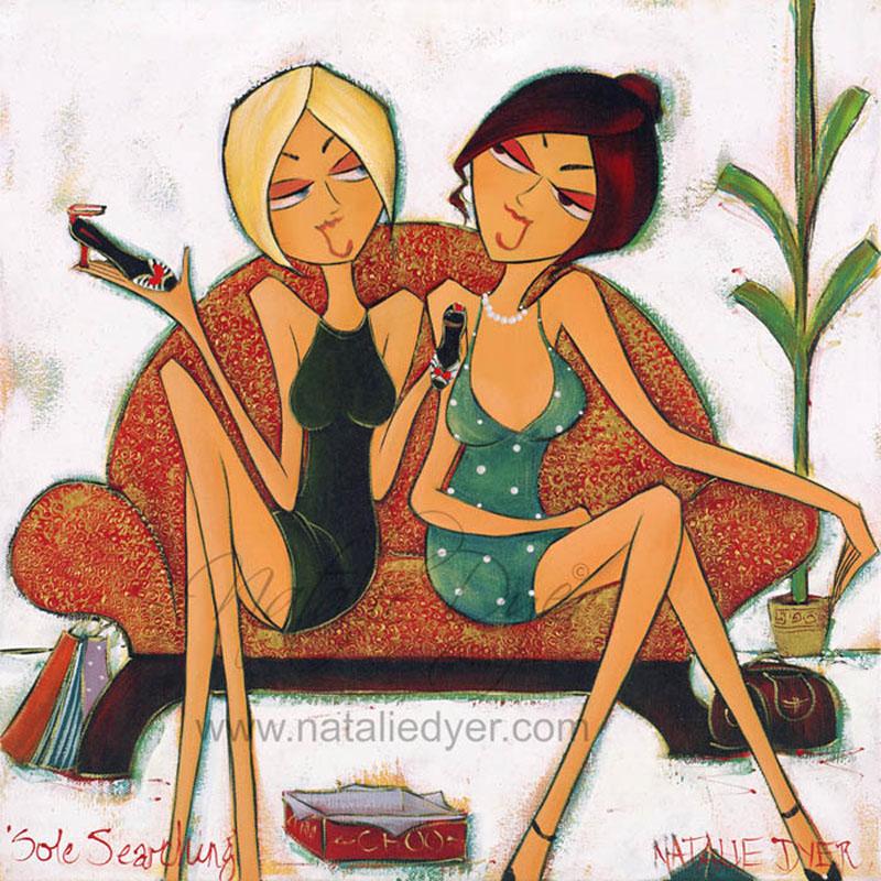 Sole Searching, a limited edition fine art print by Natalie Dyer, Women with Attitude series, Sunshine Coast Australia