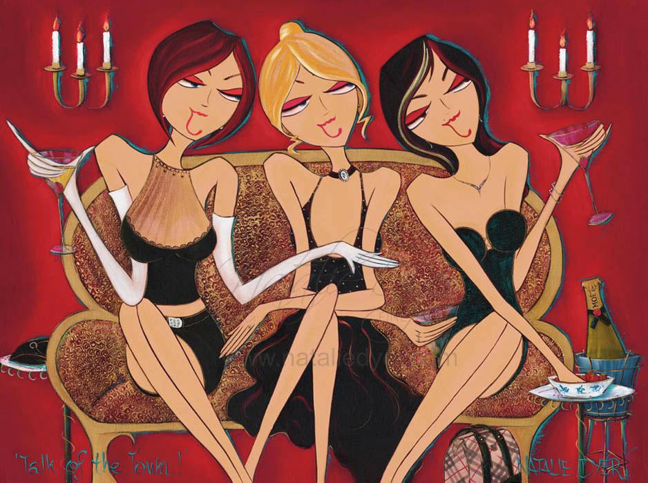 Talk of the Town, a limited edition fine art print by Natalie Dyer, Women with Attitude series, Sunshine Coast Australia