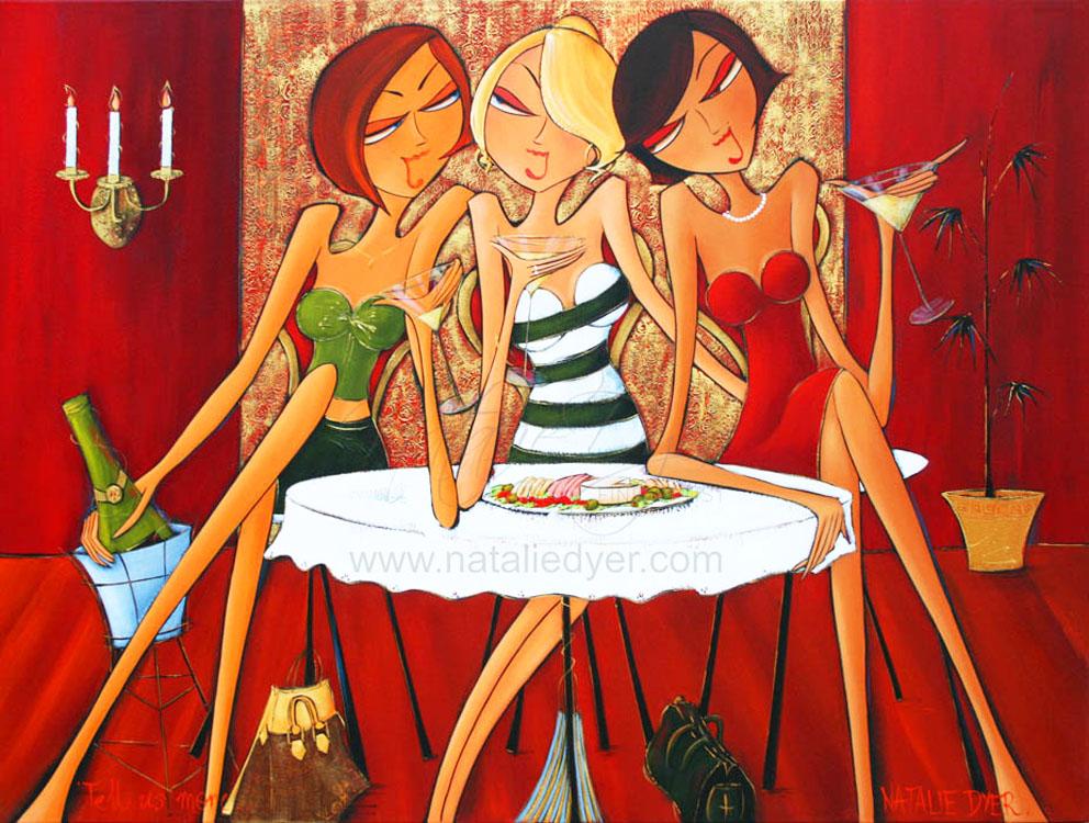 Tell Us More, a limited edition fine art print by Natalie Dyer, Women with Attitude series, Sunshine Coast Australia