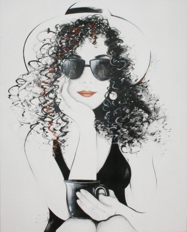 Ingrid, a commissioned painting by Natalie Dyer for a Melbourne collector who buys for herself and has filled her home with the work