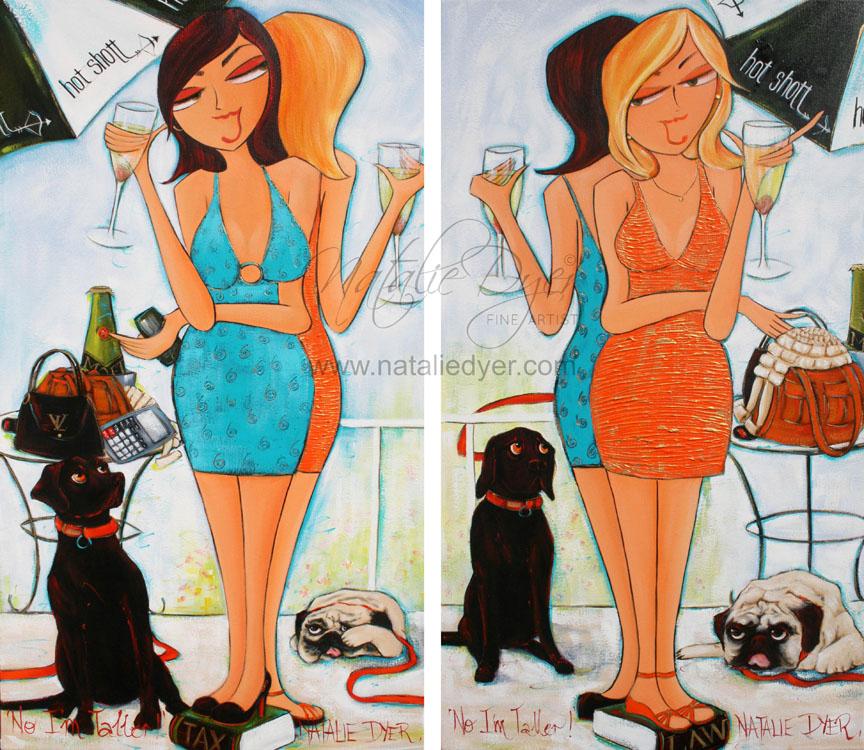 No, I'm Taller, a commission painting by Natalie Dyer