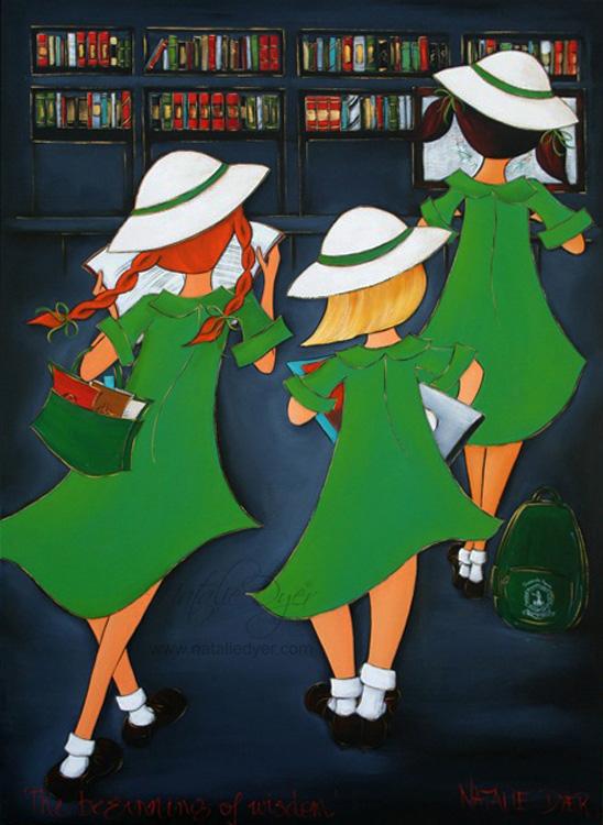 The Beginning of Wisdom, a painting commissioned by Somerville House Brisbane for its school library, by Natalie Dyer