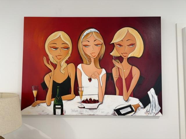 Where are the Boys with its original red background, hanging in the family home before it was reworked