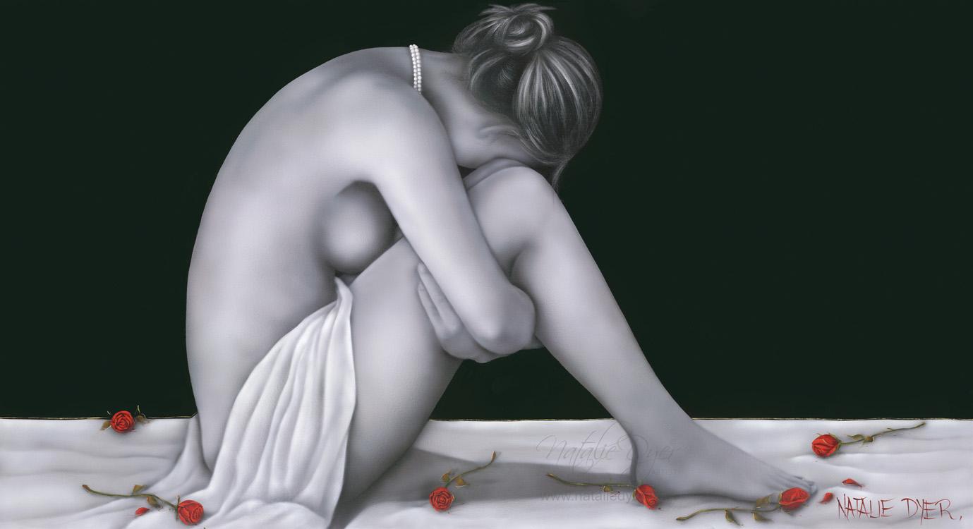 Pearls and Roses, a limited edition fine art print by Natalie Dyer, Figurative series, Sunshine Coast Australia
