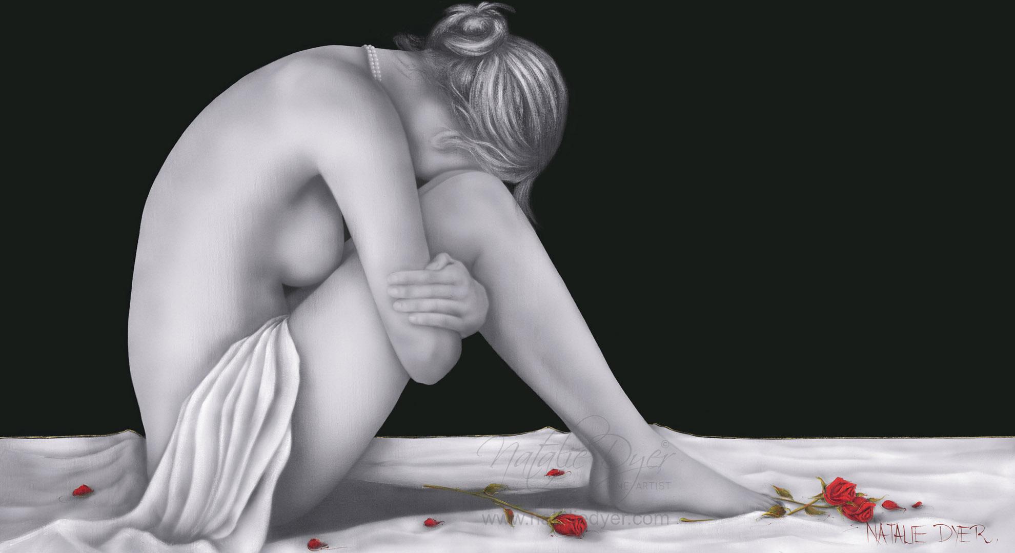 Petals and Pearls, a limited edition fine art print by Natalie Dyer, Figurative series, Sunshine Coast Australia