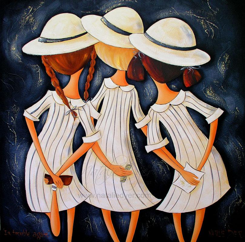 In Trouble Again, an open edition fine art print by Natalie Dyer, Whimsical series, Sunshine Coast Australia