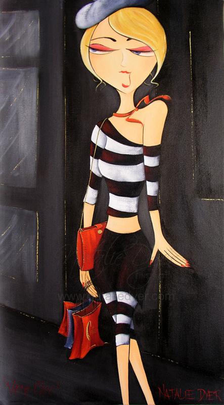 Very Chic, an open edition fine art print by Natalie Dyer, Women with Attitude series, Sunshine Coast Australia