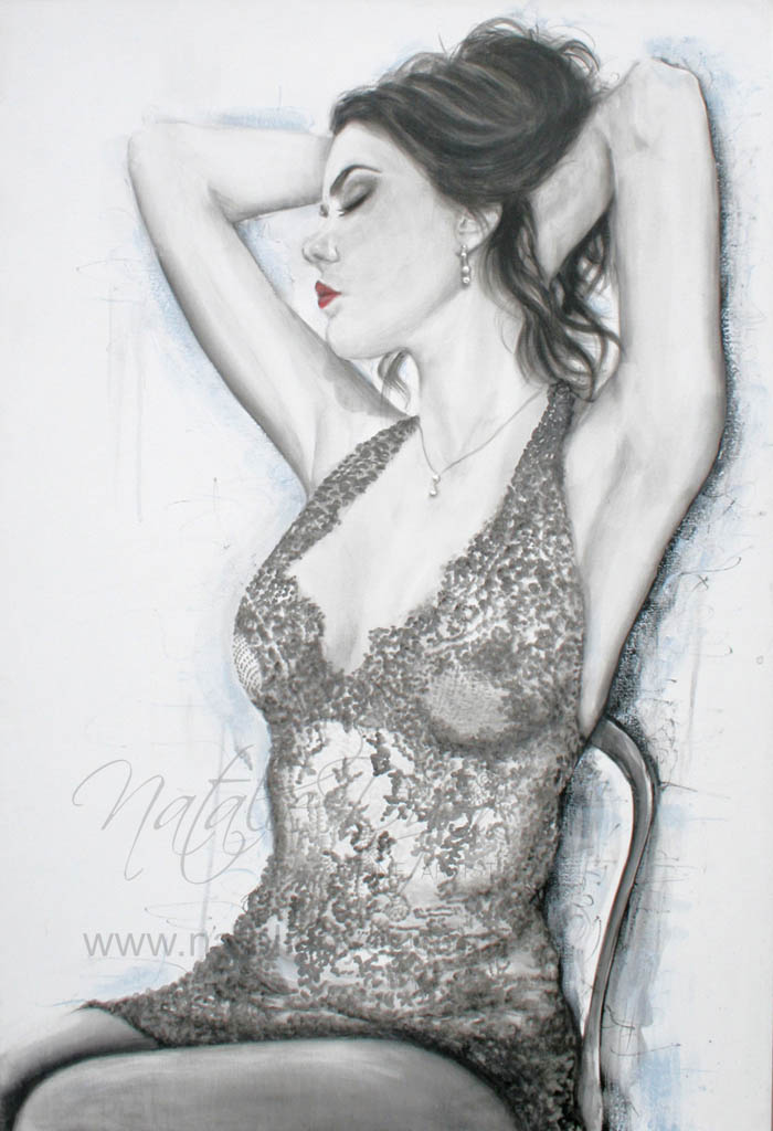 Lace, an open edition canvas print by Natalie Dyer, Figurative series, Sunshine Coast Australia