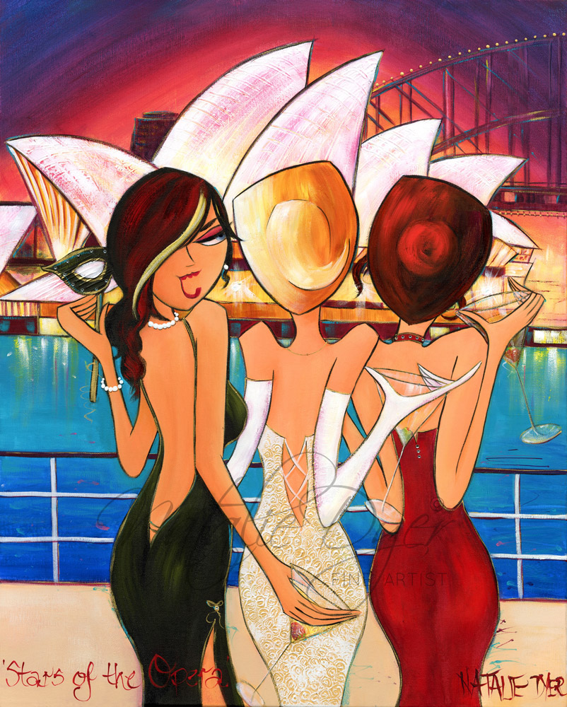 Stars of the Opera, a limited edition fine art print by Natalie Dyer, Women with Attitude series, Sunshine Coast Australia